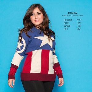 WeLoveFine Captain America Sweater Marvel